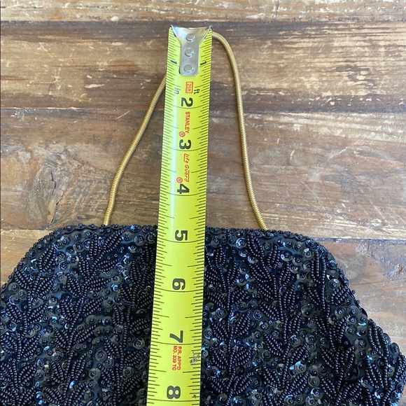 Elegant Black Beaded Women's Bag - Picture 11 of 11